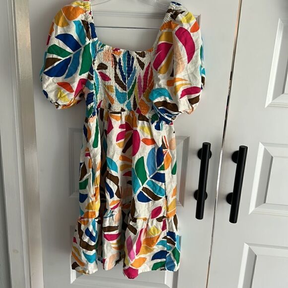 Tabitha Brown for Target botanical print mini dress size small NWOT - Picture 4 of 6